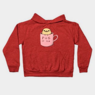 Pug of tea Kids Hoodie